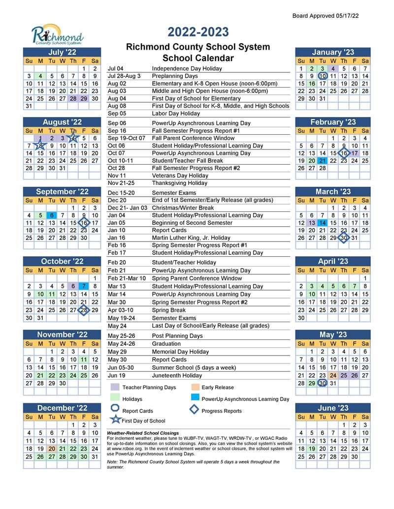 School Calendar 20222023 / School Calendar 20222023